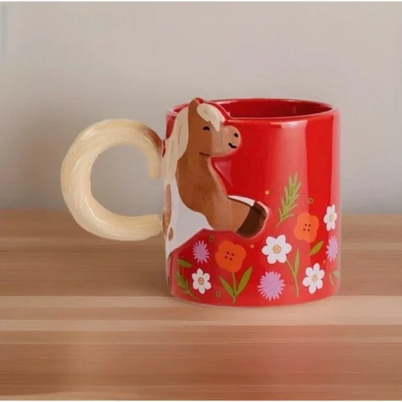 NWT Starbucks 2026 Year of The Horse Ceramic Mug Valentines Quick Ship 12 oz - Picture 1 of 4